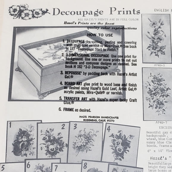 2 Hazels Art Print Originals Vintage Decoupage Craft Paper Only - Picture 6 of 8